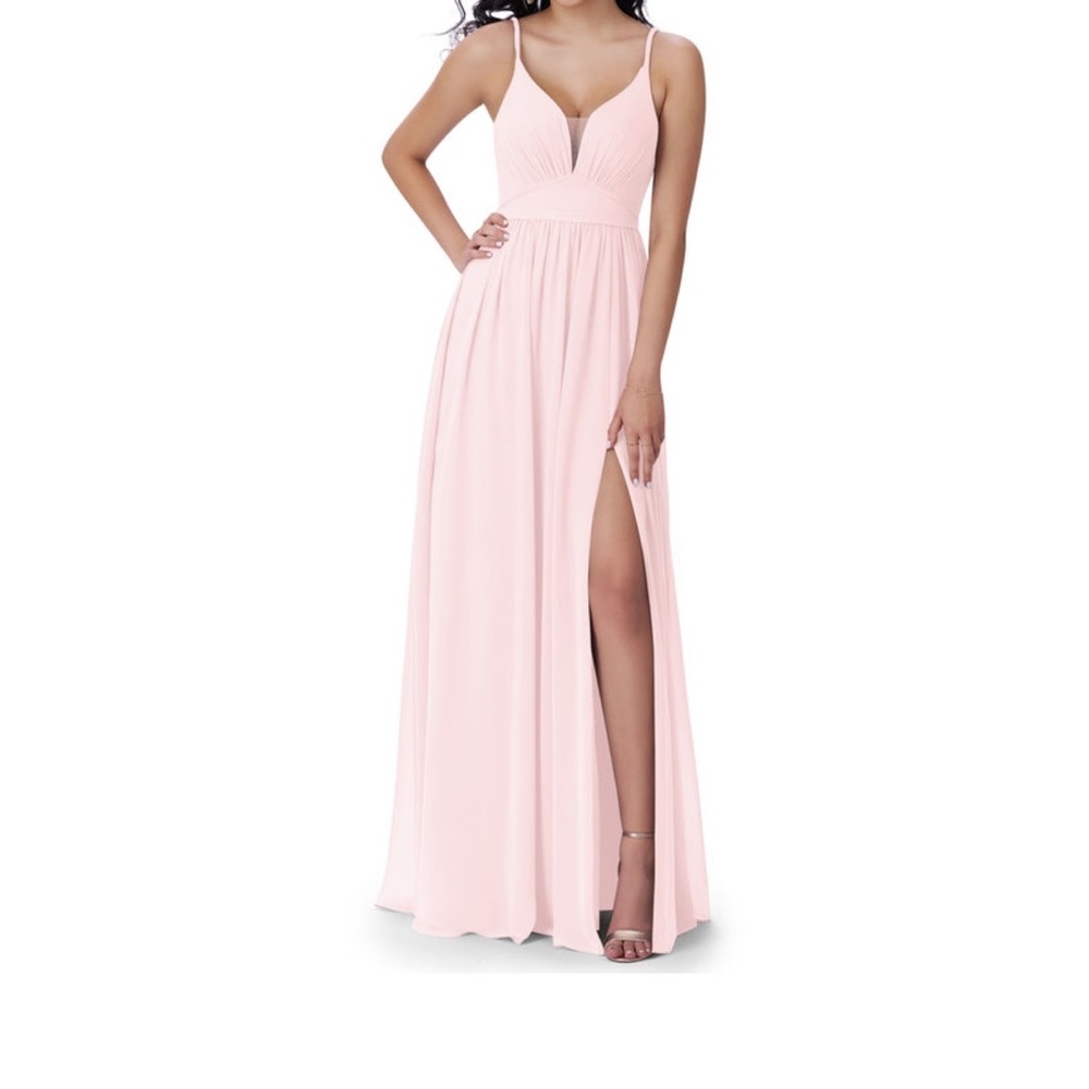 Azazie Rayna Blushing Pink Dress | Size 16